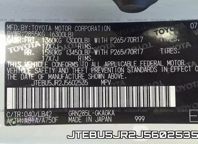 JTEBU5JR2J5602535 фото 10