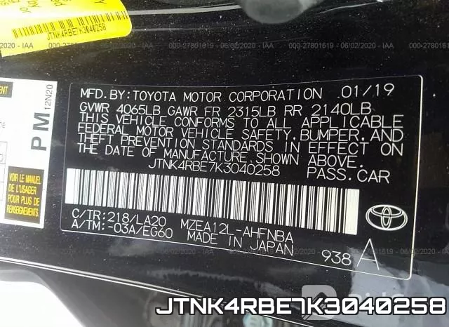 JTNK4RBE7K3040258 фото 10