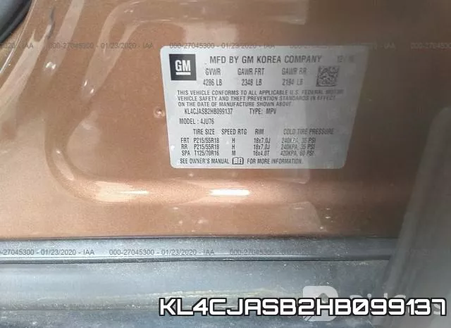 KL4CJASB2HB099137 фото 10