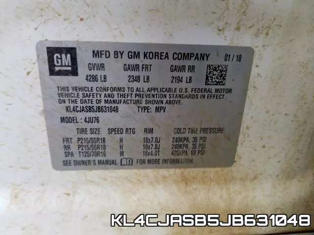 KL4CJASB5JB631048 фото 2