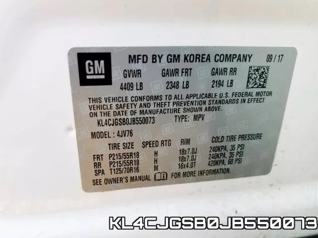 KL4CJGSB0JB550073 фото 2