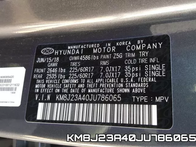 KM8J23A40JU786065 фото 2