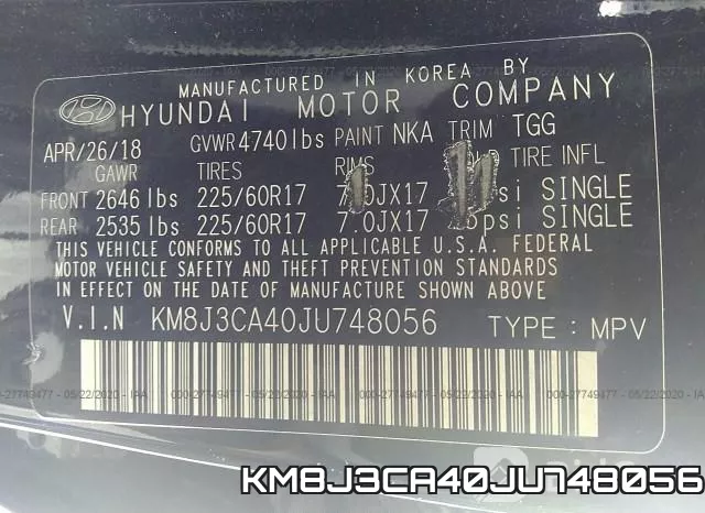 KM8J3CA40JU748056 фото 10