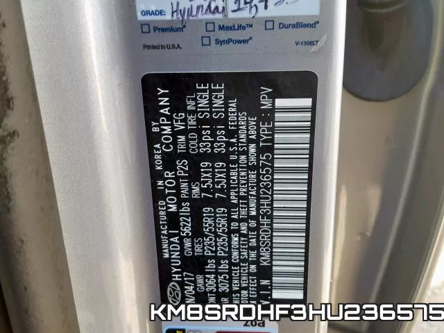KM8SRDHF3HU236575 фото 2
