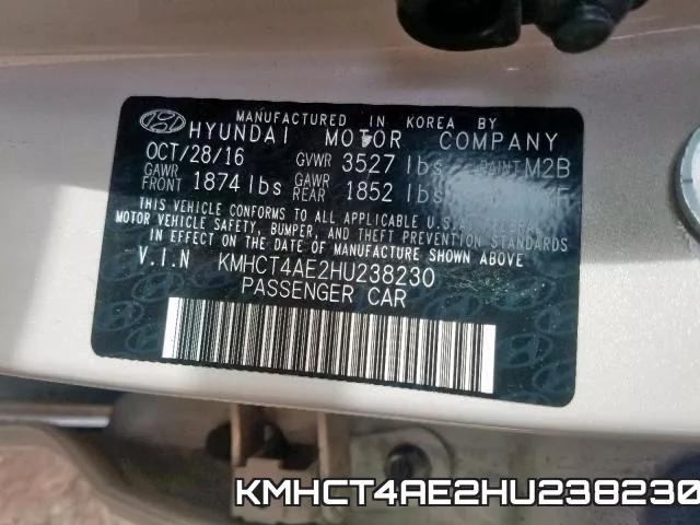 KMHCT4AE2HU238230 фото 2
