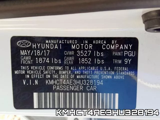 KMHCT4AE3HU328194 фото 2