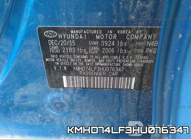 KMHD74LF3HU076347 фото 10