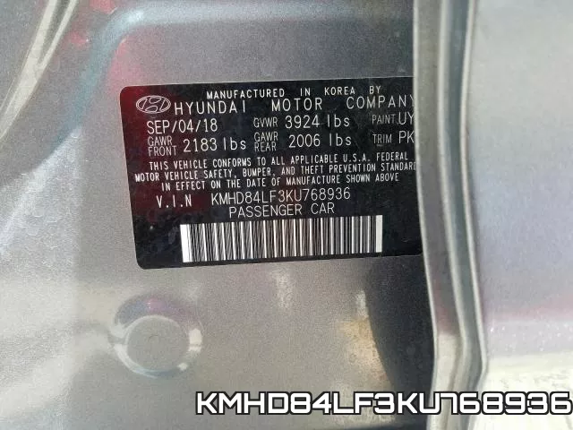 KMHD84LF3KU768936 фото 2