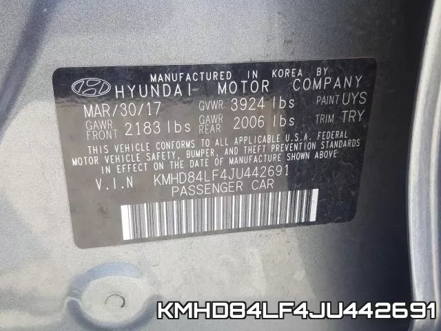 KMHD84LF4JU442691 фото 2