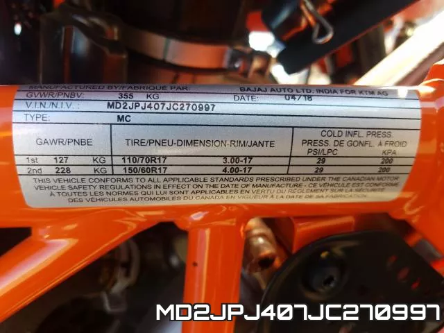 MD2JPJ407JC270997 фото 2