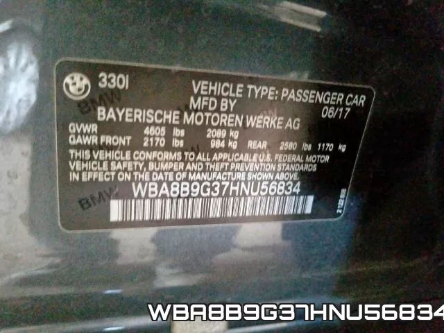 WBA8B9G37HNU56834 фото 2