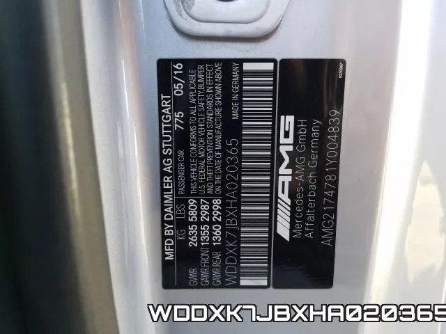 WDDXK7JBXHA020365 фото 2