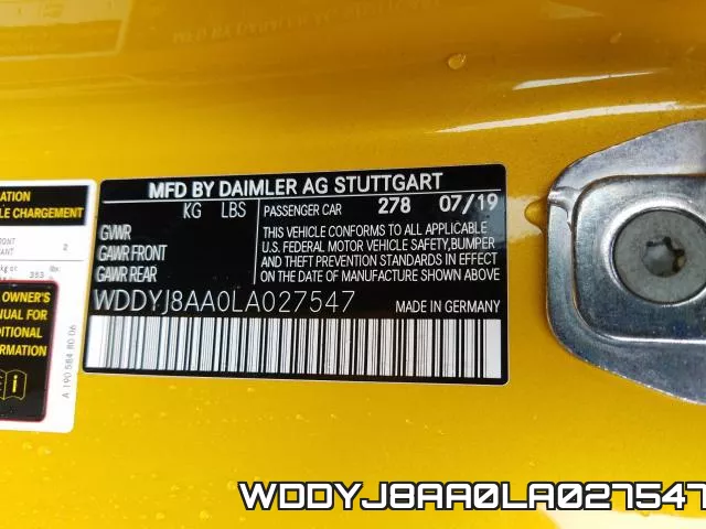 WDDYJ8AA0LA027547 фото 2
