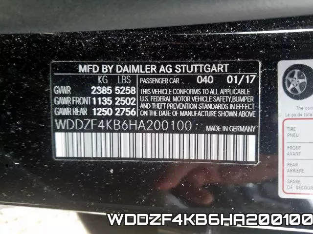 WDDZF4KB6HA200100 фото 2