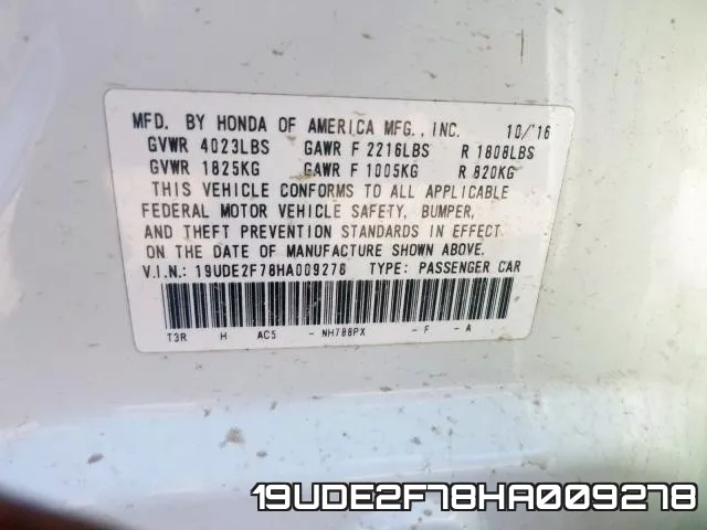 19UDE2F78HA009278 фото 2