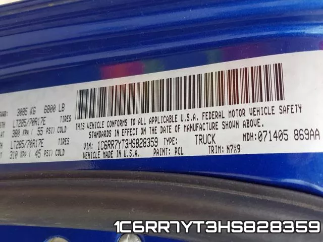 1C6RR7YT3HS828359 фото 2