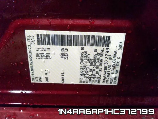 1N4AA6AP1HC372799 фото 2