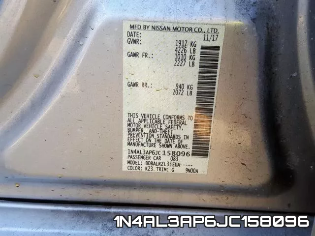 1N4AL3AP6JC158096 фото 2