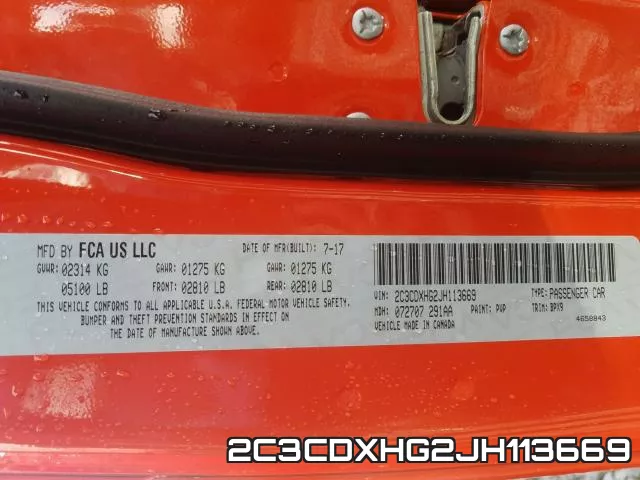 2C3CDXHG2JH113669 фото 2