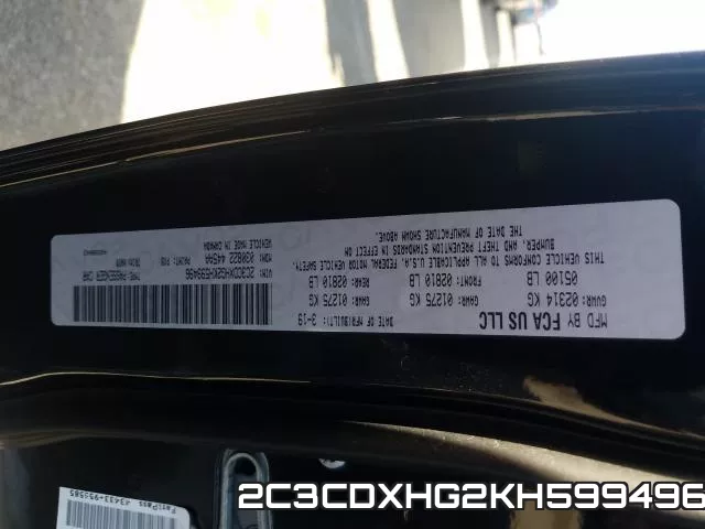 2C3CDXHG2KH599496 фото 2