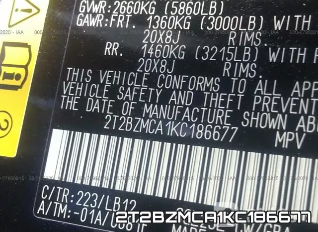 2T2BZMCA1KC186677 фото 10