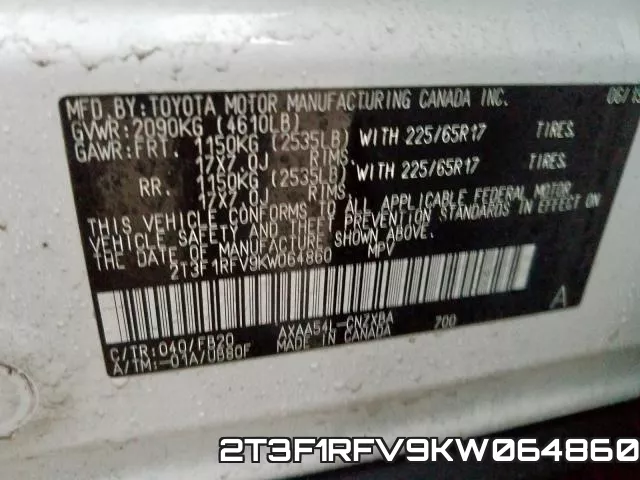 2T3F1RFV9KW064860 фото 2