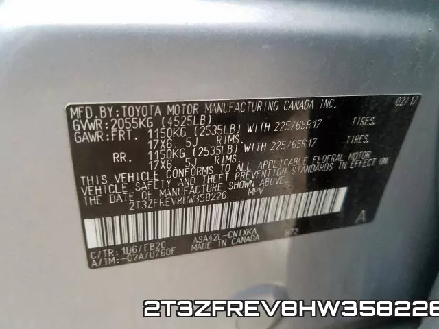 2T3ZFREV8HW358226 фото 2