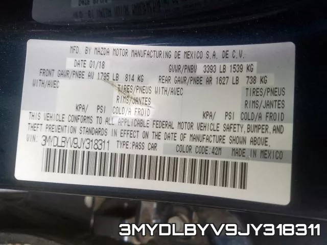 3MYDLBYV9JY318311 фото 2