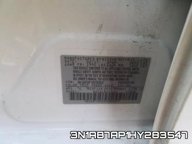 3N1AB7AP1HY283547 фото 2