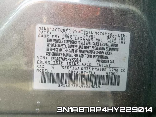 3N1AB7AP4HY229014 фото 2