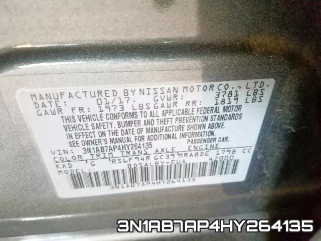 3N1AB7AP4HY264135 фото 2