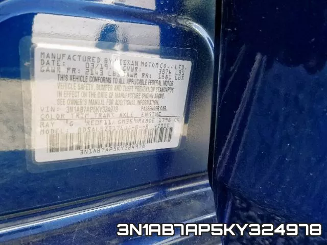 3N1AB7AP5KY324978 фото 2