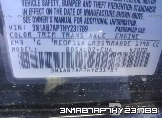 3N1AB7AP7HY231789 фото 10