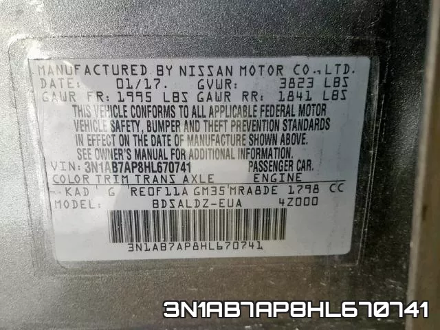 3N1AB7AP8HL670741 фото 2