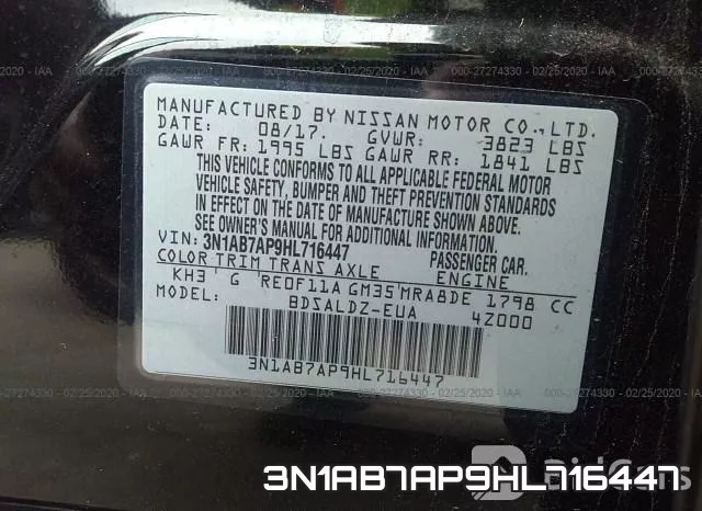 3N1AB7AP9HL716447 фото 10