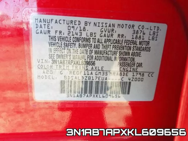 3N1AB7APXKL609656 фото 2