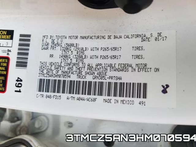 3TMCZ5AN3HM070594 фото 2