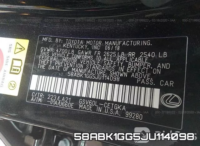 58ABK1GG5JU114098 фото 10