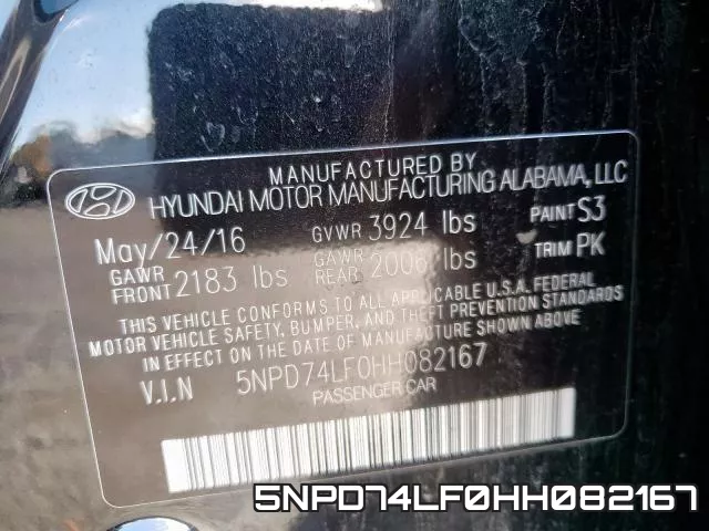 5NPD74LF0HH082167 фото 2