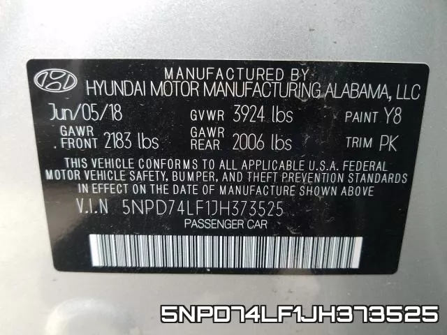 5NPD74LF1JH373525 фото 2
