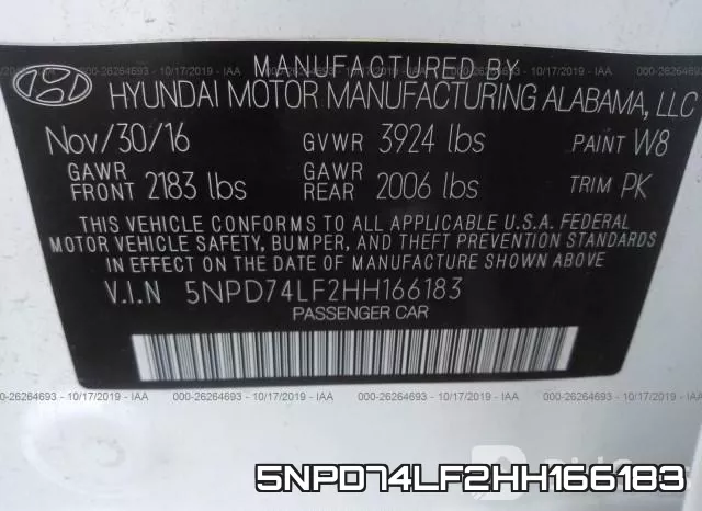 5NPD74LF2HH166183 фото 10