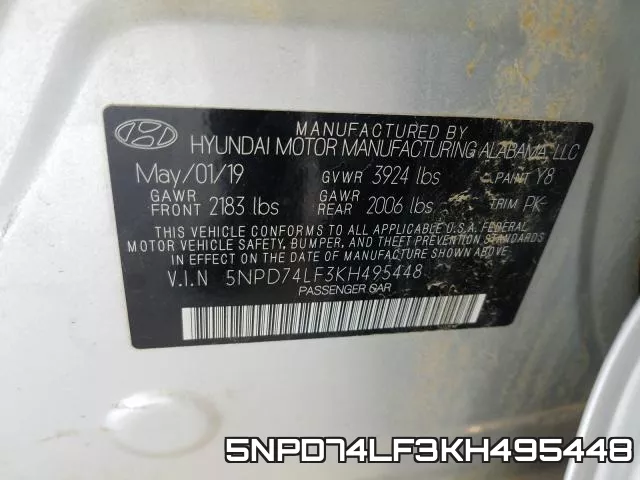 5NPD74LF3KH495448 фото 2