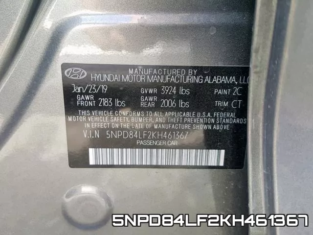 5NPD84LF2KH461367 фото 2