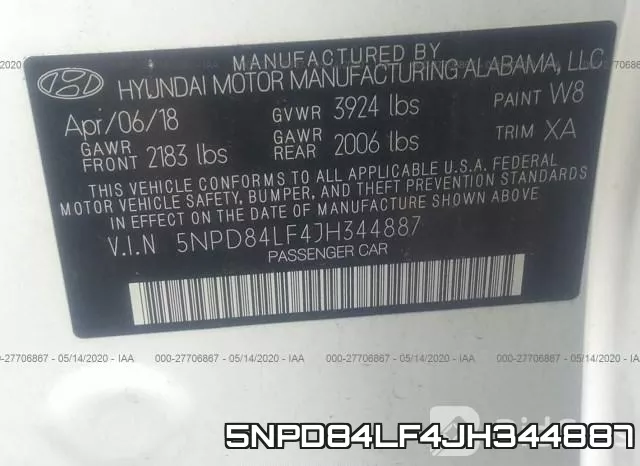 5NPD84LF4JH344887 фото 10