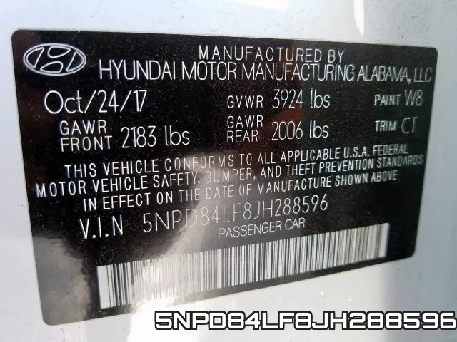 5NPD84LF8JH288596 фото 2