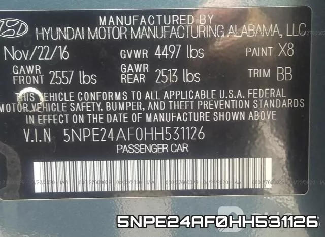 5NPE24AF0HH531126 фото 10