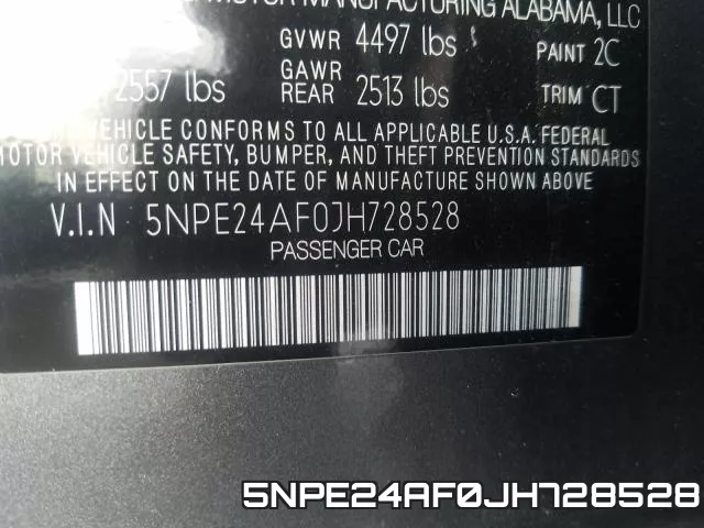 5NPE24AF0JH728528 фото 2