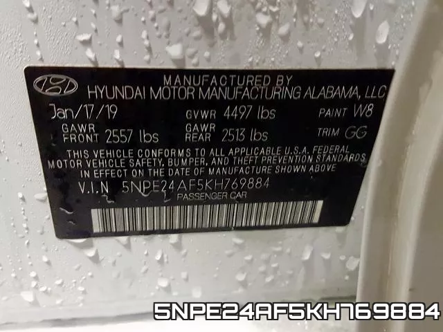 5NPE24AF5KH769884 фото 2
