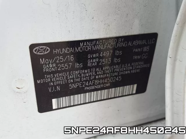 5NPE24AF8HH450245 фото 2