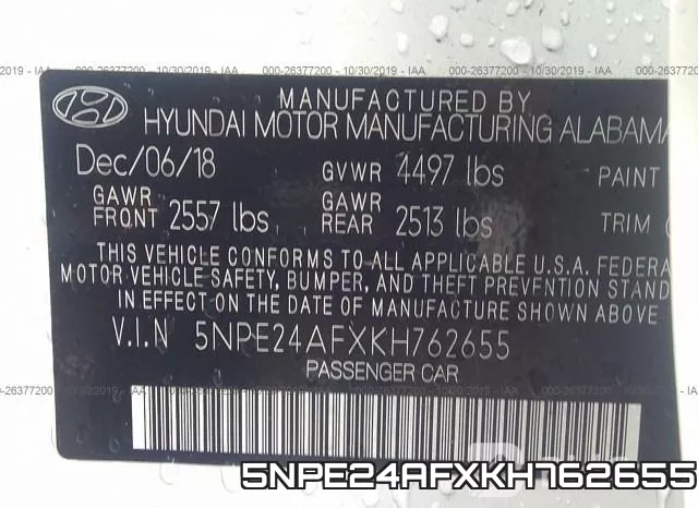 5NPE24AFXKH762655 фото 10